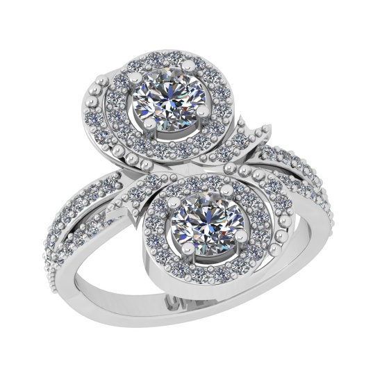 1.72 Ctw VS/SI1 Diamond 10k white Gold Engagement Ring (ALL DIAMOND ARE LAB