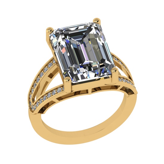 3.25 Ctw VS/SI1 Diamond 14k Yellow Gold Engagement Ring (ALL DIAMOND ARE LA