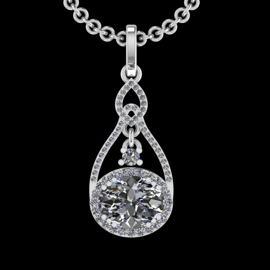 3.43 Ctw VS/SI1 Diamond 10k white Gold Christmas Theme Pandant (ALL DIAMOND