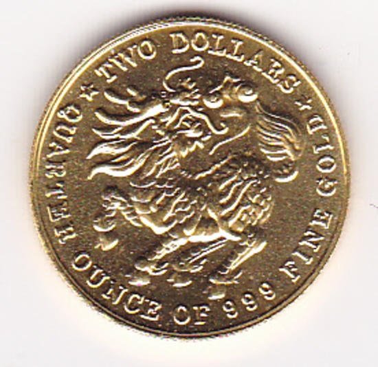 Singapore $2 Gold 1984 Qilin