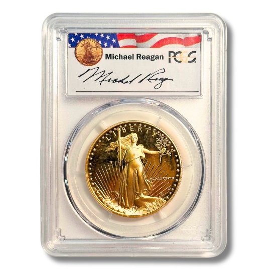 Certified American $50 Gold Eagle 1988-W Reagan Legacy Series PR69 DCAM