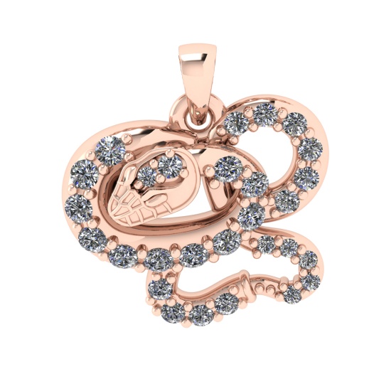 0.15 Ctw VS/SI1 Diamond 14k Rose Gold Pendant (ALL DIAMOND ARE LAB GROWN )