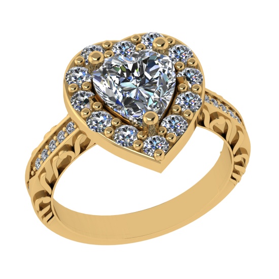 2.52 Ctw VS/SI1 Diamond 14k Yellow Gold Engagement Ring (ALL DIAMOND ARE LA