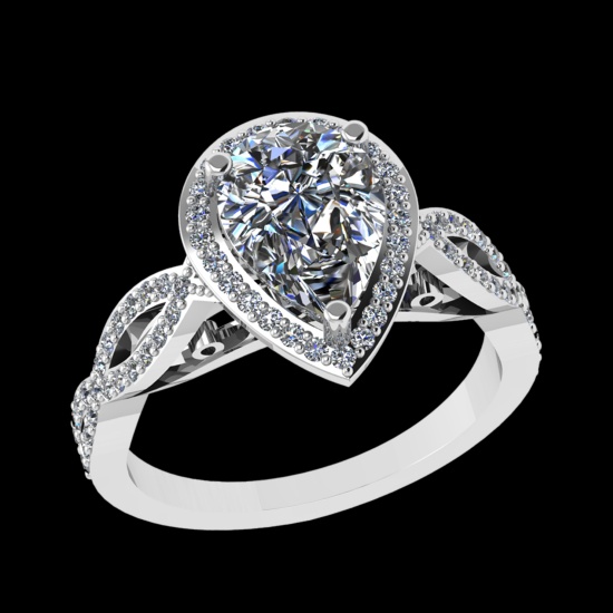 2.99 Ctw VS/SI1 Diamond 10k white Gold Engagement Ring (ALL DIAMOND ARE LAB