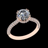 2.47 Ctw VS/SI1 Diamond Prong Set 10K Rose Gold Engagement Ring (ALL DIAMON