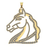 5.86 Ctw VS/SI1 Diamond 14k Yellow Gold Pendant (ALL DIAMOND ARE LAB GROWN