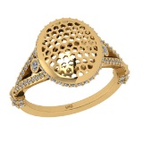 0.48 Ctw VS/SI1 Diamond Prong Set 14k Yellow Gold Ring (ALL DIAMOND ARE LAB