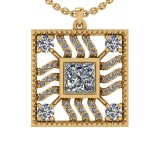 1.25 Ctw VS/SI1 Diamond 14k Yellow Gold Pandant (ALL DIAMOND ARE LAB GROWN