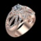 2.34 Ctw VS/SI1 Diamond Prong Set 10k Rose Gold Engagement Ring (ALL DIAMON