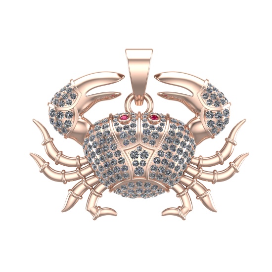 4.10 Ctw SI2/SI1 Diamond Prong Set 14k Rose Gold Pandant (ALL DIAMOND ARE L