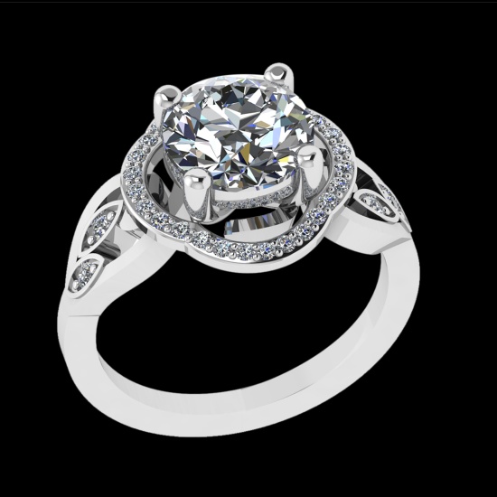 2.33 Ctw VS/SI1 Diamond 10k White Gold Engagement Ring (ALL DIAMOND ARE LAB