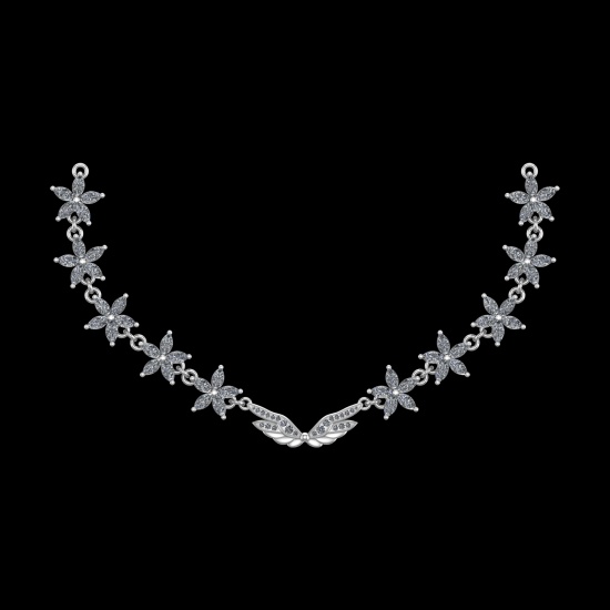 26.36 Ctw VS/SI1 Diamond 10k white Gold Necklace (ALL DIAMOND ARE LAB GROWN