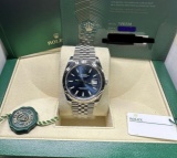 Brand New 41mm Rolex Oysterperpetual Datejust Blue Dial Comes with Box & Pa