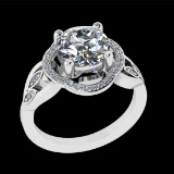 2.33 Ctw VS/SI1 Diamond 10k White Gold Engagement Ring (ALL DIAMOND ARE LAB