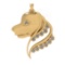 0.42 Ctw VS/SI1 Diamond 14k Yellow Gold Pendant (ALL DIAMOND ARE LAB GROWN