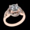 2.33 Ctw VS/SI1 Diamond 10k Rose Gold Engagement Ring (ALL DIAMOND ARE LAB