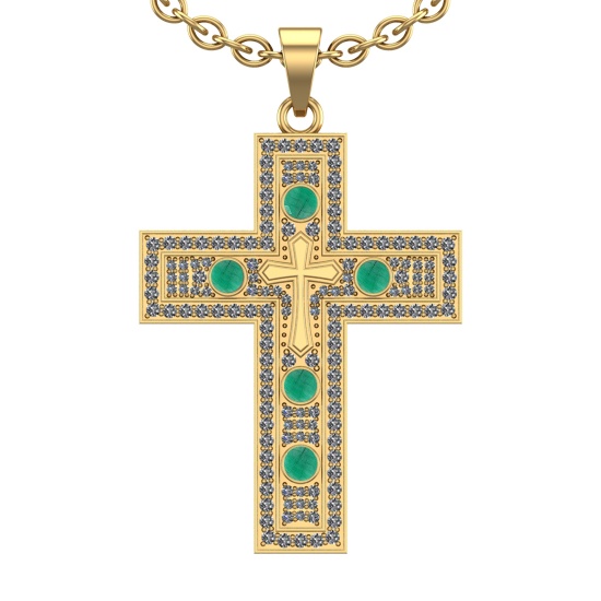 1.96 Ctw VS/SI1 Emerald and Diamond 14k Yellow Gold (ALL DIAMOND ARE LAB GR