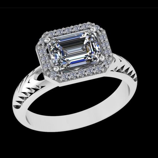 1.91 Ctw VS/SI1 Diamond Prong Set 10k white Gold Engagement Ring( (ALL DIAM