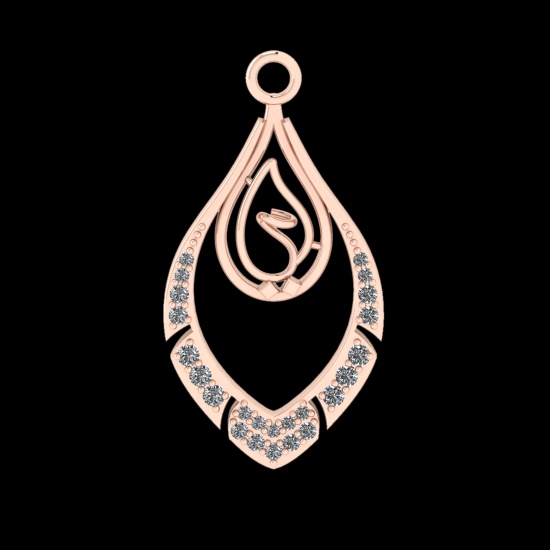 0.21 Ctw VS/SI1 Diamond 10k Rose Gold Pendant (ALL DIAMOND ARE LAB GROWN)