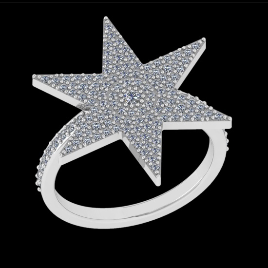 0.73 Ctw VS/SI1 Diamond Prong Set 10k white Gold Engagement Ring ( (ALL DIA