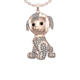 2.93 Ctw VS/SI1 Treated Fancy Black and white Diamond 14K Rose Gold Hip Hop
