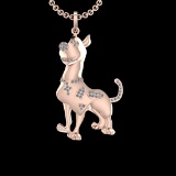 0.41 Ctw VS/SI1 Diamond 10k Rose Gold Christmas Theme Pandant (ALL DIAMOND