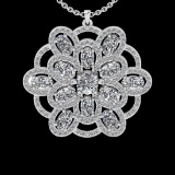 4.28 Ctw VS/SI1 Diamond 18K White Gold Necklace (ALL DIAMOND ARE LAB GROWN