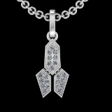 0.31 Ctw VS/SI1 Diamond 10k white Gold Pandant (ALL DIAMOND ARE LAB GROWN)