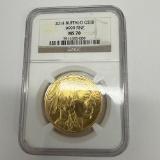 2014 $50 1 Ounce Gold Buffalo Coin NGC Certified MS70