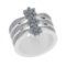 1.24 Ctw VS/SI1 Diamond 14K White Gold Cluster Engagement Ring (ALL DIAMOND
