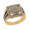 1.82 Ctw VS/SI1 Diamond 14K Yellow Gold Cluster Engagement Ring