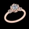 1.41 Ctw VS/SI1 Diamond 18K Rose Gold Engagement Ring