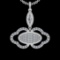 1.45 Ctw VS/SI1 Diamond 10k white Gold Christmas Theme Pandant (ALL DIAMOND