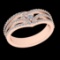 0.49 Ctw VS/SI1 Diamond 10k Rose Gold Engagement Ring (ALL DIAMOND ARE LAB