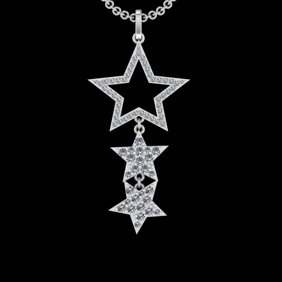 2.28 Ctw VS/SI1 Diamond 10k white Gold Christmas Theme Pandant (ALL DIAMOND
