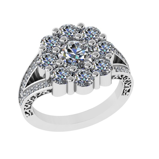 2.52 Ctw VS/SI1 Diamond 14k white Gold Engagement Ring
