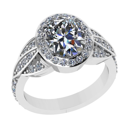 3.26 Ctw VS/SI1 Diamond 14k white Gold Engagement Ring