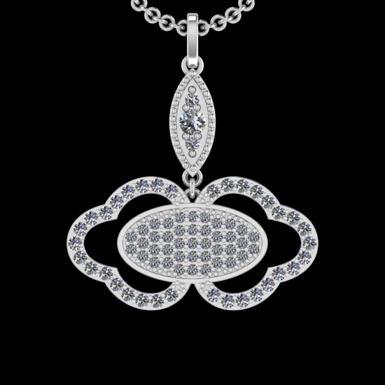 1.45 Ctw VS/SI1 Diamond 10k white Gold Christmas Theme Pandant (ALL DIAMOND