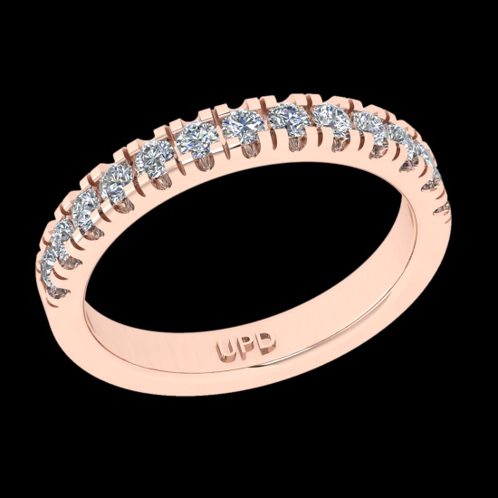 0.52 Ctw VS/SI1 Diamond 10k Rose Gold Eternity Band Ring (ALL DIAMOND ARE L