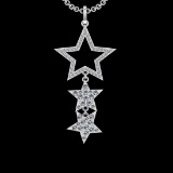 2.28 Ctw VS/SI1 Diamond 10k white Gold Christmas Theme Pandant (ALL DIAMOND