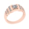 0.84 Ctw VS/SI1 Diamond 10K Rose Gold Engagement Ring (ALL DIAMOND ARE LAB