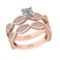 1.05 Ctw VS/SI1 Diamond Prong Set 14k Rose Gold Engagement Ring (ALL DIAMON