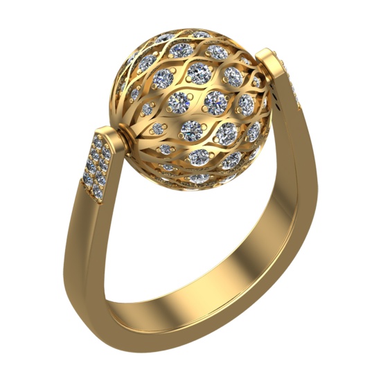 1.49 Ctw SI1/SI2 Diamond 14k Yellow Gold Engagement Ring (ALL DIAMOND ARE L