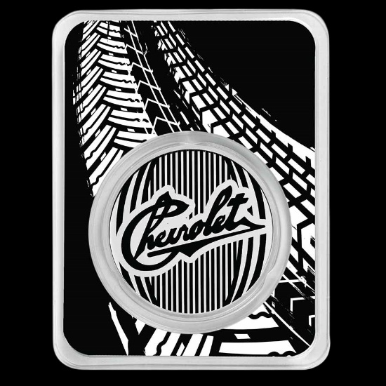 Chevrolet Original Logo (1911-1914) 1 oz Colorized Silver (TEP)