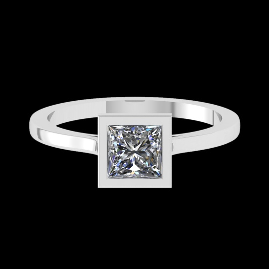 0.75 Ctw VS/SI1 Diamond Prong Set 10K white Gold Solitaire Ring (ALL DIAMON