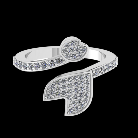 0.51 Ctw VS/SI1 Diamond 10k white Gold Engagement Ring ( (ALL DIAMOND ARE L