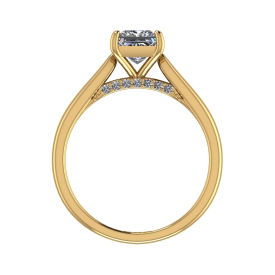 0.82 Ctw VS/SI1 Diamond 14k Yellow Gold Engagement Ring (ALL DIAMOND ARE LA