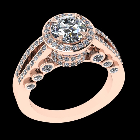 2.31 Ctw VS/SI1 (ALL DIAMOND ARE LAB GROWN ) Diamond 10k Rose Gold Engageme