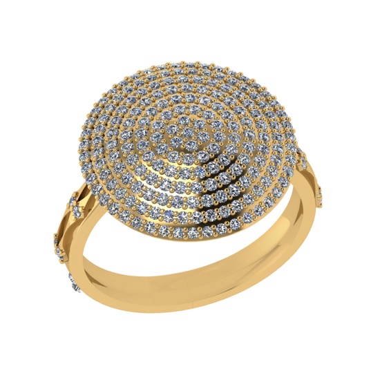 0.96 Ctw SI2/SI1 Diamond 14k Yellow Gold Engagement Ring (ALL DIAMOND ARE L