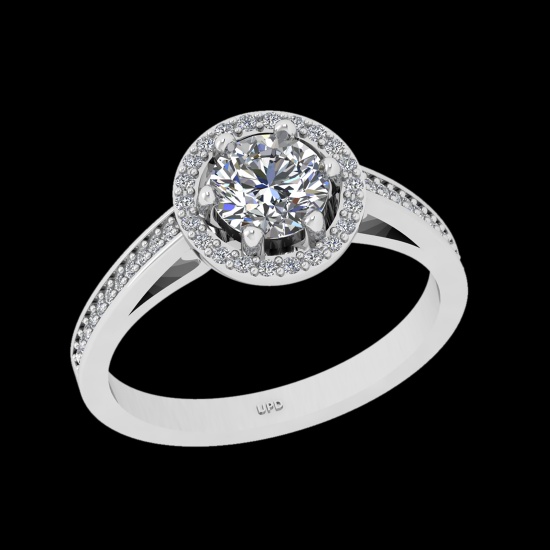1.25 Ctw VS/SI1 Diamond 18K White Gold Engagement Ring (ALL DIAMOND ARE LAB